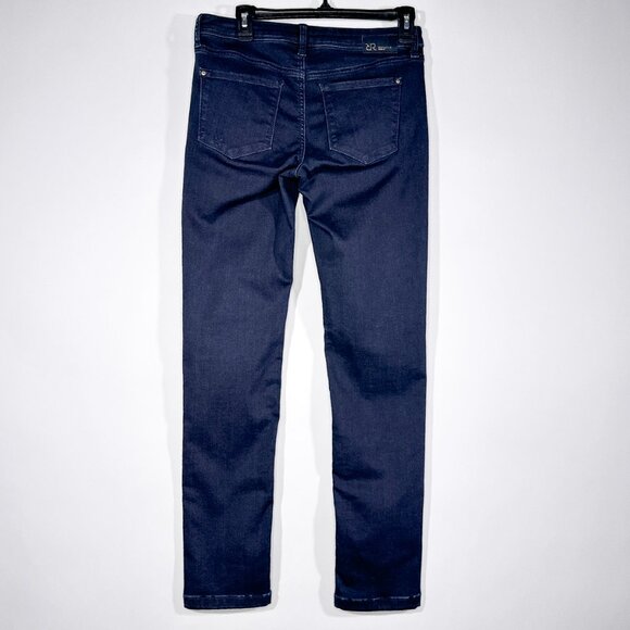 NWT Raffaello Rossi Slim Split Hem Navy Blue Denim Jeans EUR Size 34/US 4 - Picture 14 of 16